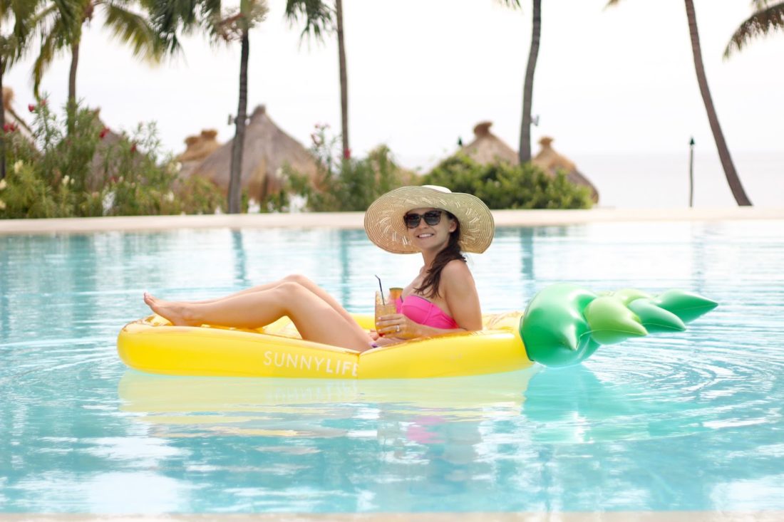sunny life pineapple inflatable float