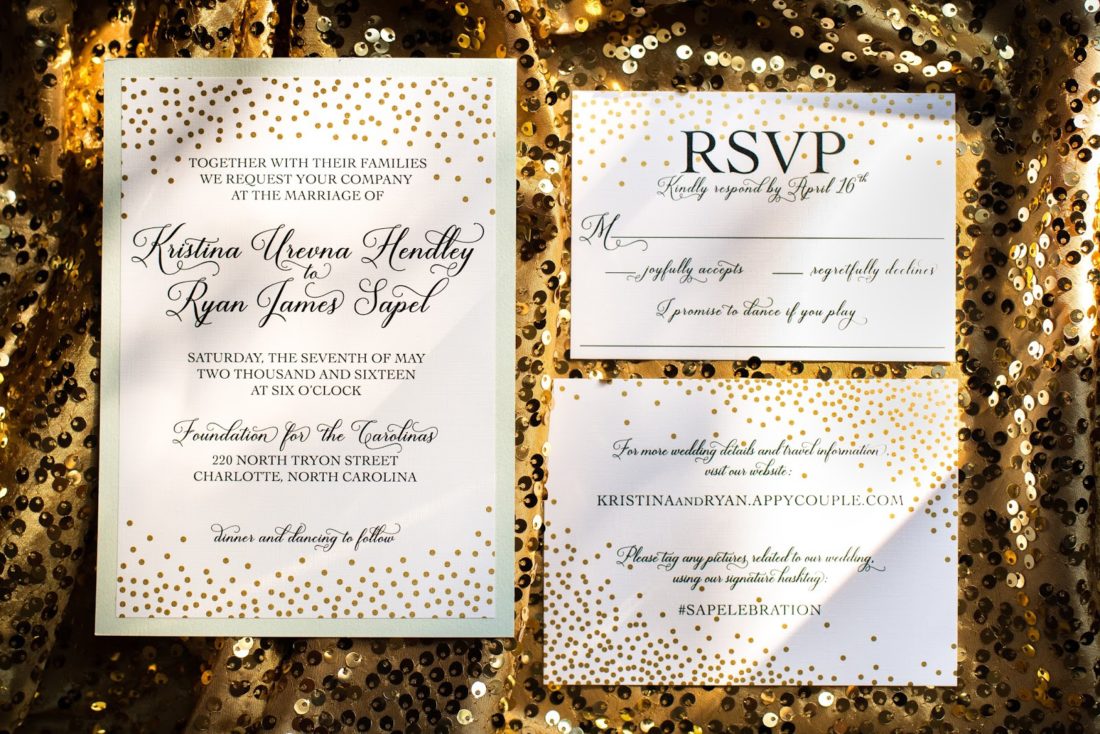 mint and gold wedding invitations elle dee designs