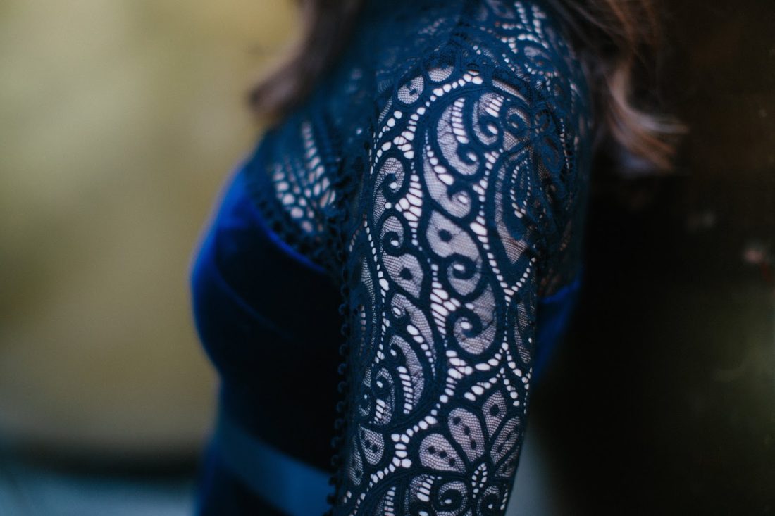 Topshop velvet lace dress