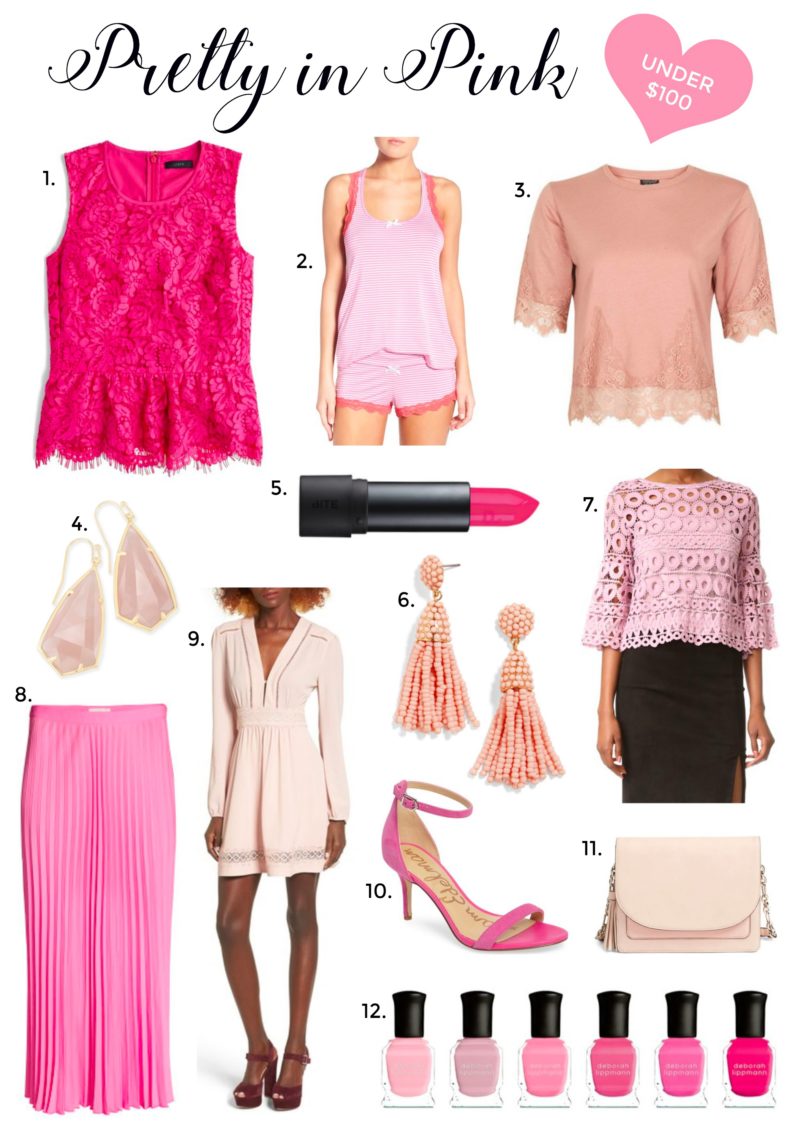 pink outifts under $100
