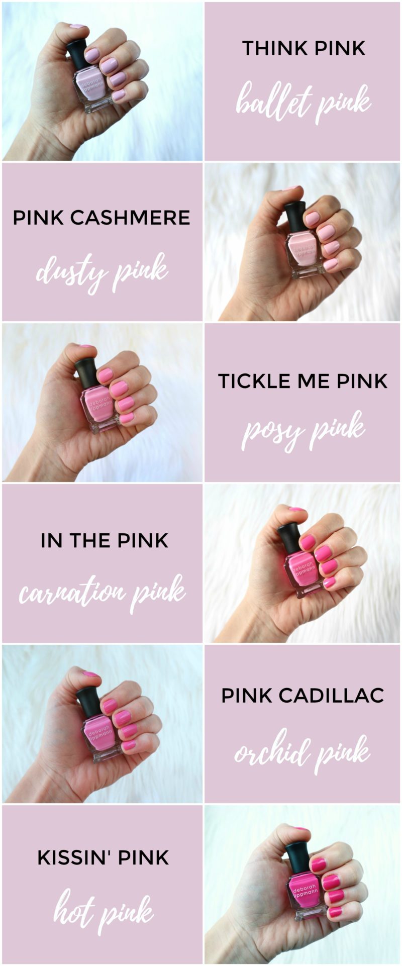 deborah lippmann pretty in pink nail color set, pink nail polish, deborah lippmann review
