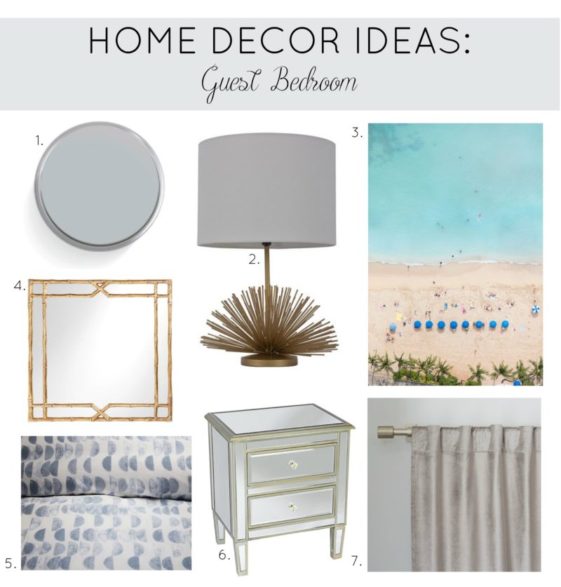 guest bedroom decor inspiration, sherwin williams krypton, west elm bedding