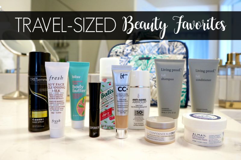travel sized beauty favorites, travel size toiletries