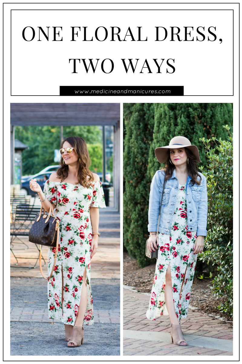 floral dress styled two ways