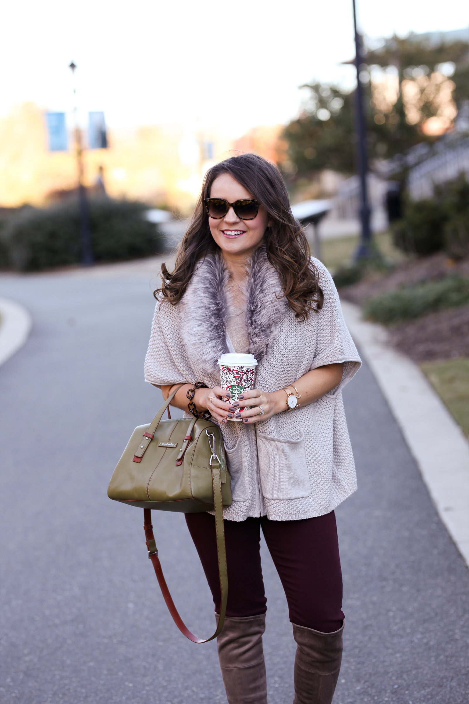 Striped Turtleneck + Faux Fur - Medicine & Manicures