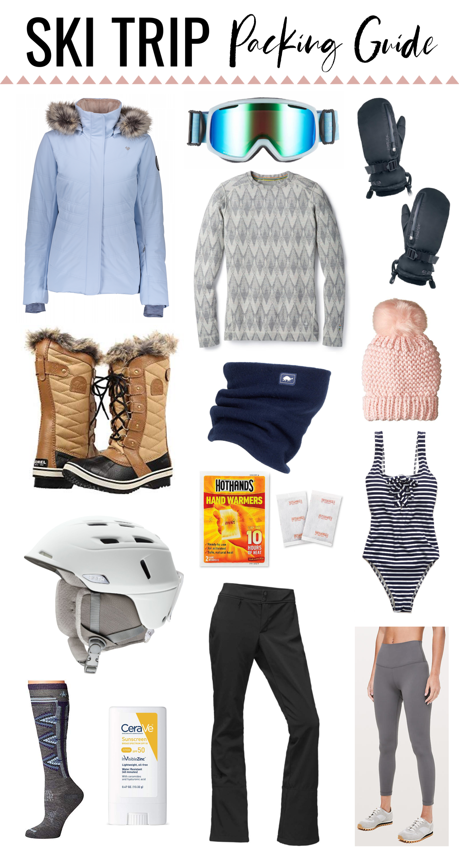 what to pack for a ski trip, ski trip packing guide
