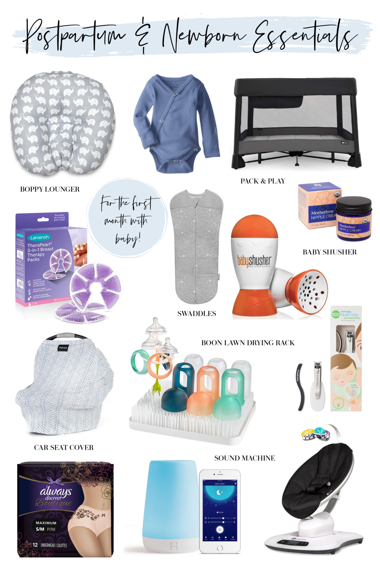 postpartum and newborn essentials