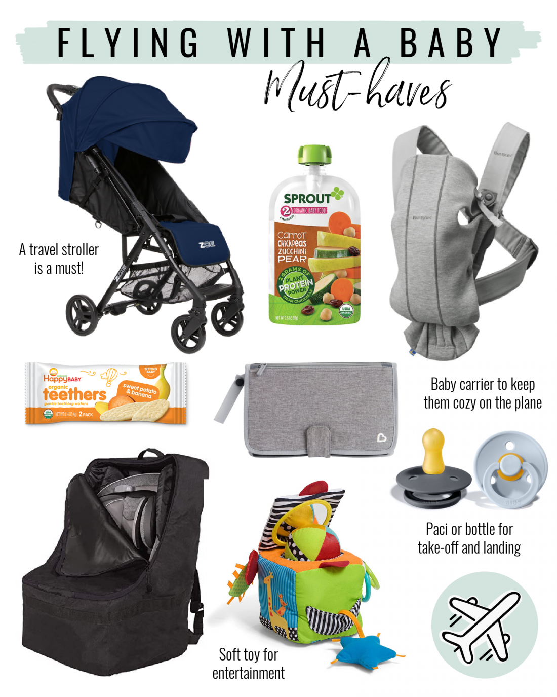 Must haves for deals flying with baby
