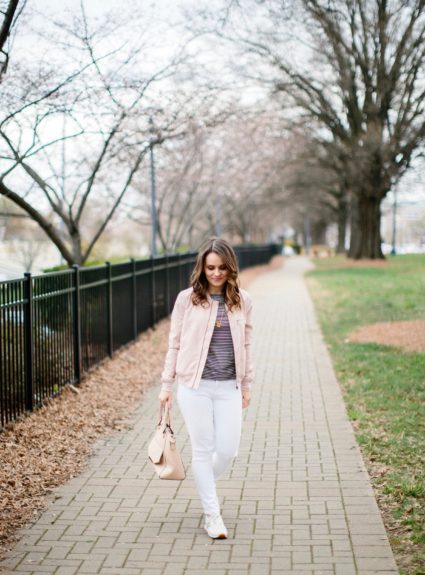 Your New Favorite Spring Jacket: The Blush Bomber