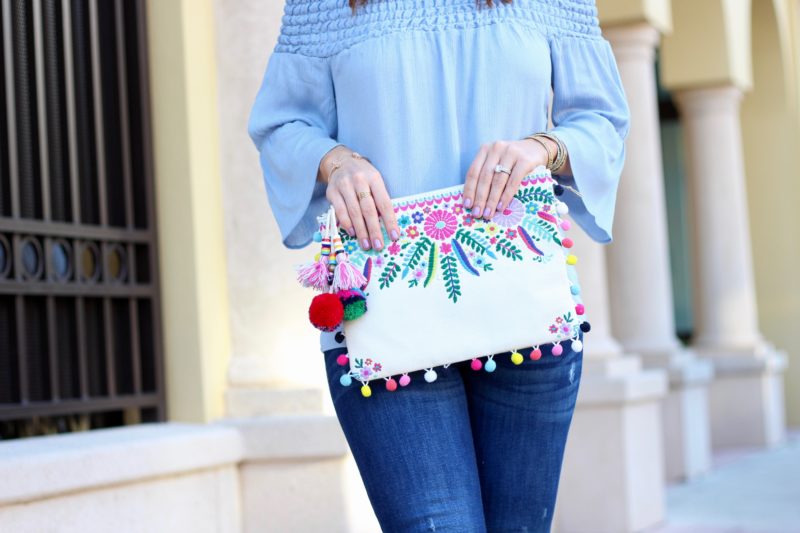 Steve madden embroidered clutch on sale