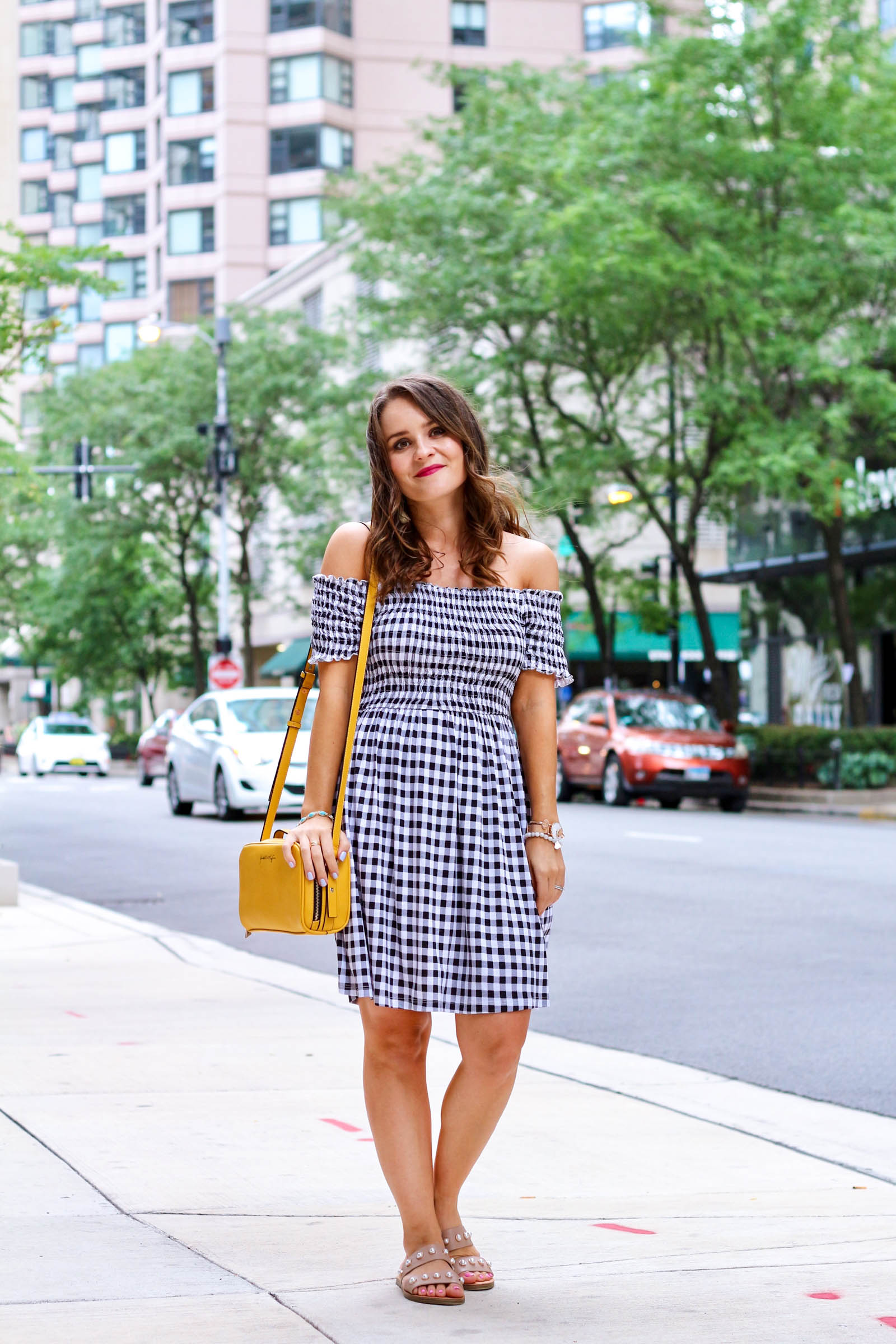 Black and white gingham dress outlet
