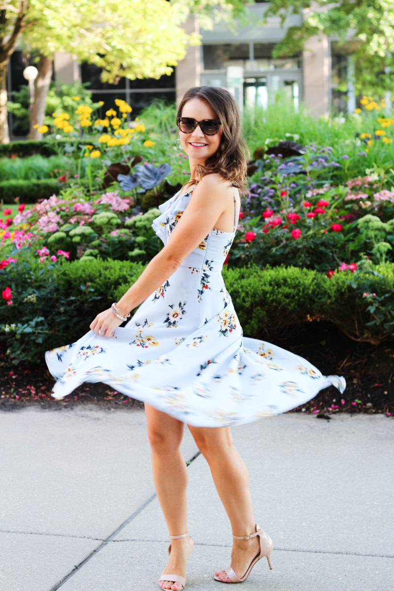 floral romper maxi dress