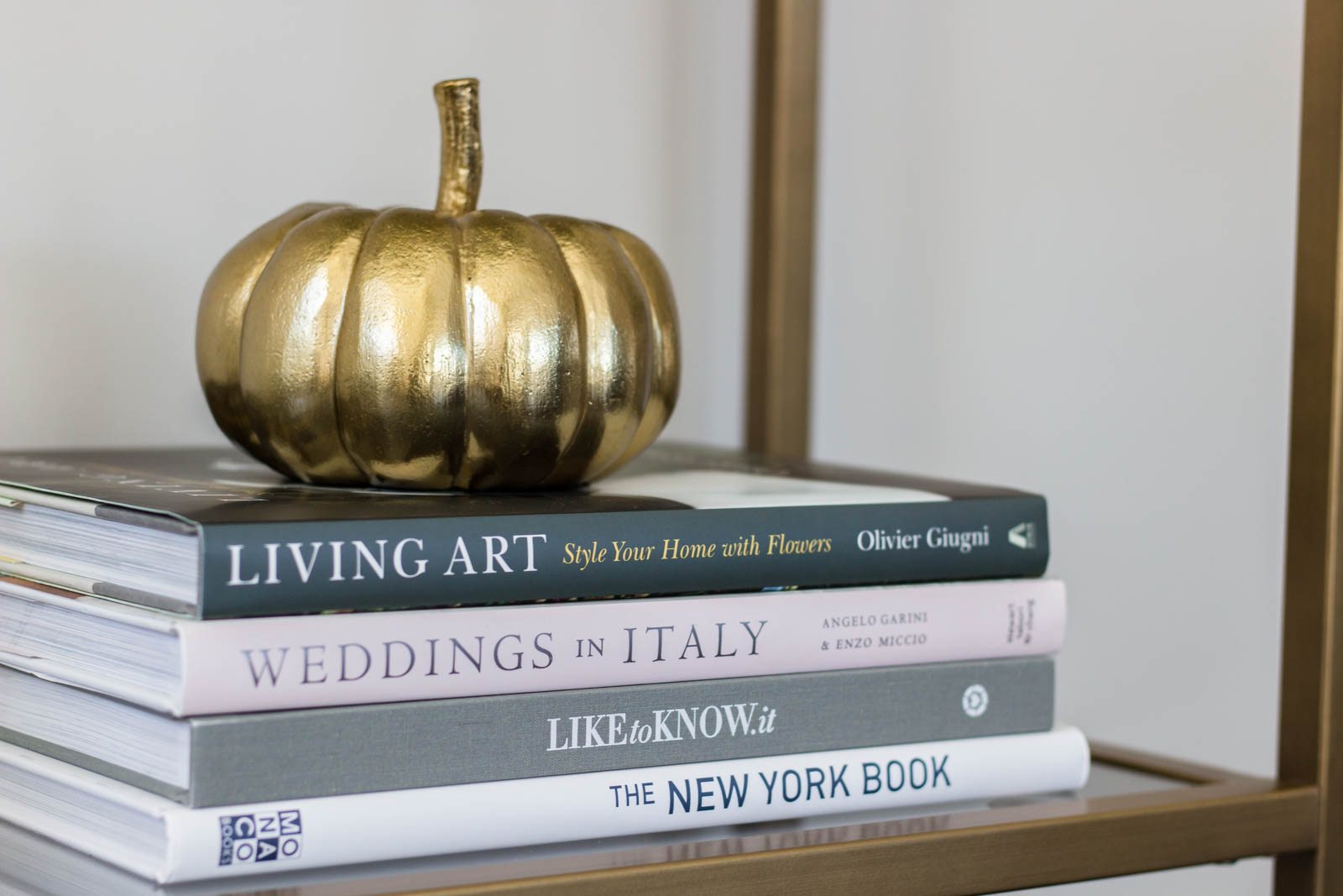 gold pumpkin decor