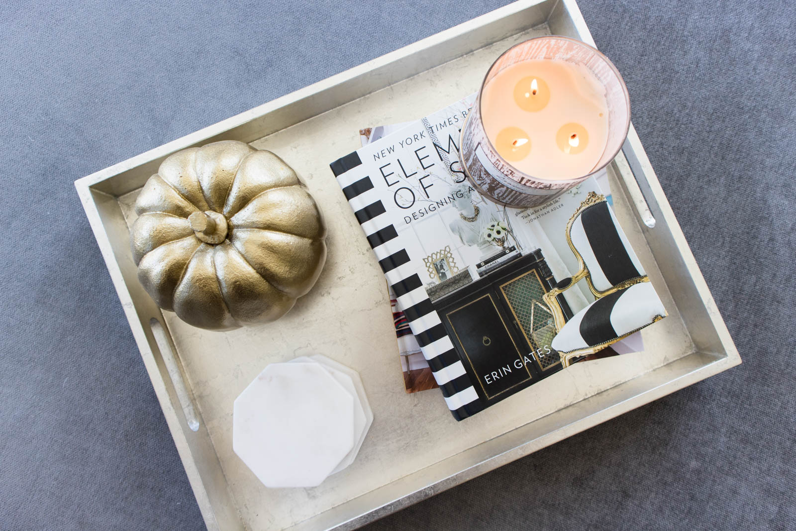 fall coffee table tray