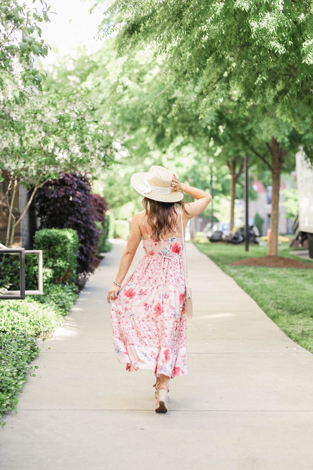 Kate spade floral park clip dot midi dress 2025