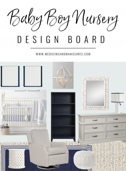 Boy Nursery Design Board
